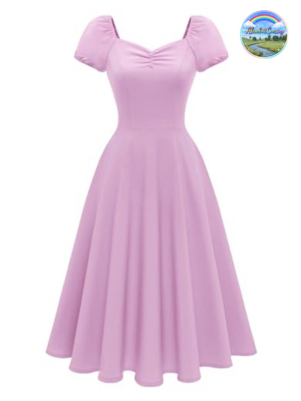 Vintage 1950s Tea Length Cocktail Dress with Pockets